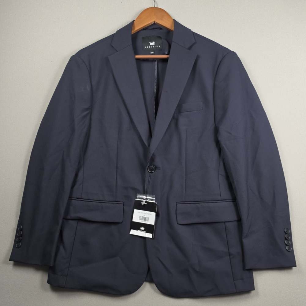 NWT U-510 Under 510 Navy Super Stretch Suit Jacket Size 38 Performance Stretch